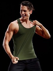 NELEUS ‘Dry Fit Logo Muscle’ Mesh Tank Top Mens S Gym Workout Exercise Olive NEW