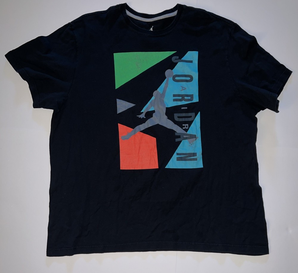 Air Jordan Black T-Shirt Basketball Print size XXXL 3x Brand
