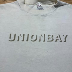 Vintage 90s Unionbay Spellout Logo Minimalist Single Stitch T-Shirt USA Size XL