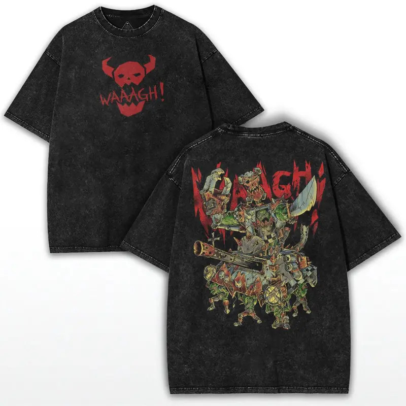 Ork Mecha Warrior Tank T Shirt with Giant Back Print, Black Streetwear