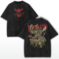 Ork Mecha Warrior Tank T Shirt with Giant Back Print, Black Streetwear