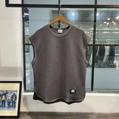 4 Color Crew Neck T-shirt For Men Fitness Sweatshirt Sleeveless Vest Casual Top
