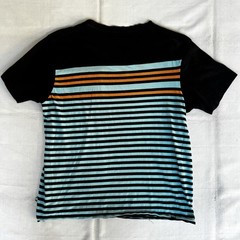 Hinano Tahiti Shirt L Black Striped Beer Surf Hawaii Pocket Waimea Pipeline 2952