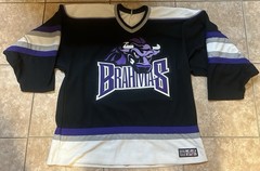 Fort Worth Brahmas Dangle Hockey Jersey Men’s Size Large Stitched
