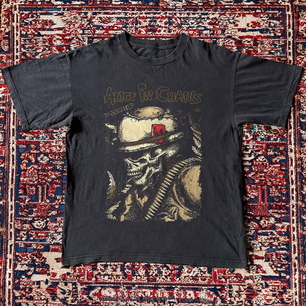 NEW! Alice In Chains Rooster Skull T-Shirt – Retro Rock Band Graphic Unisex Tee
