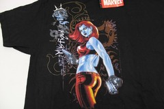 Vintage Y2K Mad Engine Marvel X-Men Mystique Black T-Shirt 2XL XXL NWT