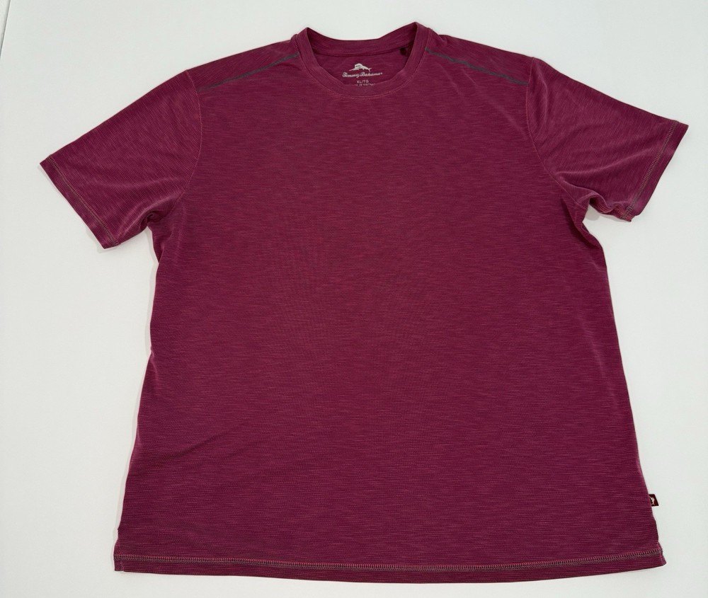 Tommy Bahama T-shirt Men’s Red Burgundy Cooling Quick Dry Sz XL