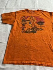St. Croix T-Shirt VTG Fits Adult SZ Large Orange Sailboat Ocean Cotton Tee