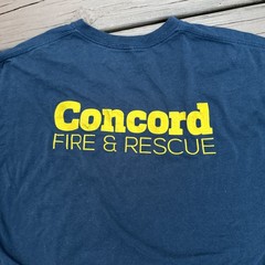 Concord Fire & Rescue T-Shirt Men’s Size XL Blue Fireman Firefighter