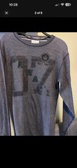 Y2K Univ Of Hawaii gray long sleeve henley w/ year 07 On J. America Label Sz. L