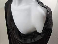 Deyeck black XL long sleeve crewneck snap entry shoulder/sleeve SURGICAL (1)