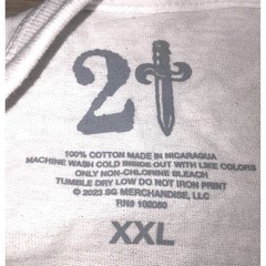 21 Savage T Shirt XXL White It’s All A Blur Tour Slaughter Gang Drake NEW *spots