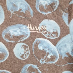 Hurley Jelly Fish Sublimated Shirt All Over Print Ultra Soft Men’s Medium Surf