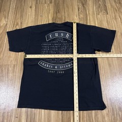 Y2K Rush Tour Shirt Mens Large Black Snakes & Arrows Skull Rock Graphic Tee 2008