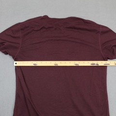 BYLT Shirt Mens Large Maroon Drop Cut S/S Pocket Crewneck Athletic Casual Tee