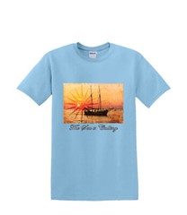 T-Shirt S to 2XL 3XL – sailboat SEA is CALLING yacht sunset beach resort waves