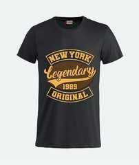 New York Legends T-Shirt Men Women Baseball Shirt Vintage Unisex