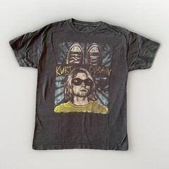 KURT COBAIN Black Graphic T-Shirt Converse Sunglasses Spencers 100% Cotton