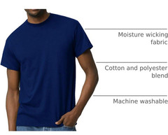 (PACK OF 2) Gildan Unisex-Adult Dryblend T-Shirt Navy Medium G8000