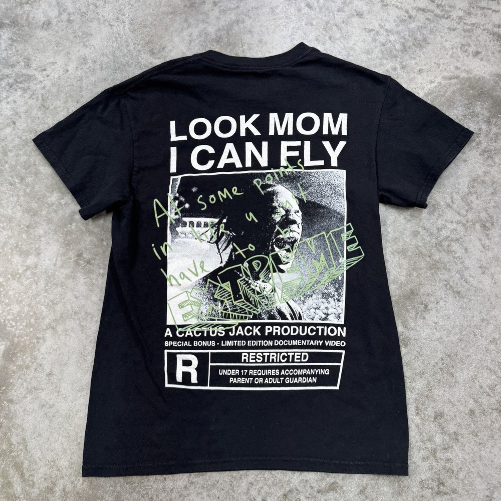Travis Scott Look Mom I Can Fly Shirt Mens Small Cactus Jack Extreme Documentary