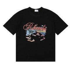 43STYLE RHUDE Men High Quality Leisure Cotton Short Sleeve Polo T-Shirt S-2XL