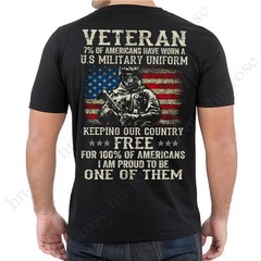 Proud Veteran T-Shirt American Flag Military Honor Tee Patriotic Freedom Gift
