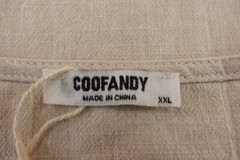 Coofandy Mens Size XXL Natural Cotton Sleeveless Pullover Tank Top NWT