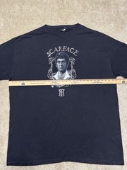 Vintage Scarface Clothing Co Tee Shirt Mens 4XL Black Graphic Print Beaded