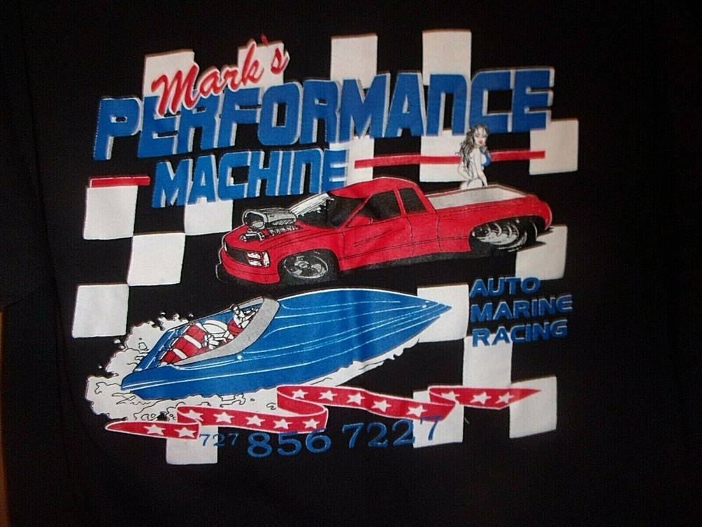 AUTO MARINE Racing Mark’s Performance Machine black M t shirt