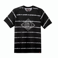 Beautiful Giant Devil’s Eye Fashion Striped T-Shirt Crew Neck Sport for Gym Tee