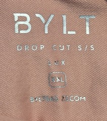 Bylt Mens Pink Clay Drop Cut Lux Short-sleeved T-shirt Size XXL