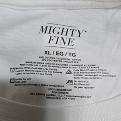 Mighty Fine Unisex XL White Knit Cotton/Poly Crew Neck Butterfly Graphic Tee