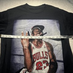 Michael Jordan Championship 4 Rings Black Graphic T Shirt • Size S/M