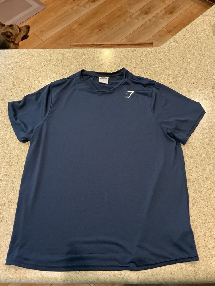 Gym Shark Men’s T-Shark Navy Size Large But Runs Small
