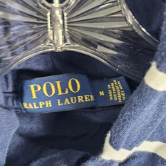 Polo Ralph Lauren Hooded Tee Shirt Mens M Striped Cotton Long Sleeve Drawstring