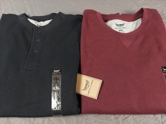 Set Of 2 Thermal Shirts Mens 2XL Waffle Knit Long Sleeve Warm Big And Tall NWT