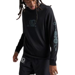 STANCE Standard Logix Long Sleeve Shirt sz L Large Black Butter Blend Fabric