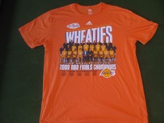 Kobe Bryant Wheaties T Shirt LA Lakers Adidas The Breakfast Of Champions Size L