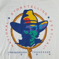 Vintage 90s Storytelling Festival TN Rodeo Cowboy Men’s Size 2XL Western T Shirt