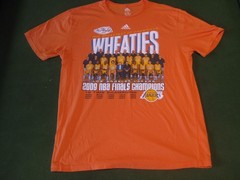 Kobe Bryant Wheaties T Shirt LA Lakers Adidas The Breakfast Of Champions Size L