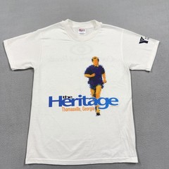 Vintage Hanes Shirt Mens Small White Heritage Thomasville YMCA Runner 1998 Tee