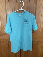 ComfortWash Men’s M Blue Double-Sided Sea Turtle Florida Beach Graphic Tee