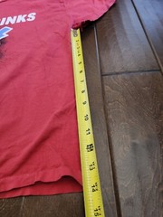 American Eagle Outfitters Cold Drinks Here Print Red Shirt Sz L (STAIN & DIRTY)