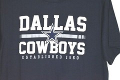 Team Apparel Dallas Cowboys Adult T-Shirt Blue 100% Cotton