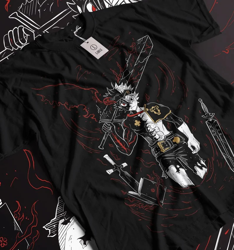 Anime Black Clover Asta Demon Black T-Shirt