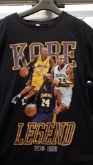 Kobe Bryant #24 Los Angeles Laker Legend Black Graphic T-Shirt Men Size L