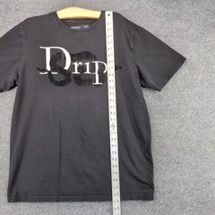 Hudson Outerwear Mens Snake Drip T-Shirt Black XL Short Sleeve Rhinestone Cotton
