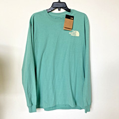 NEW with tags Mens North Face aqua/teal Lg Long Sleeve Shirt 100% cotton