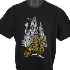 Kuala Lumpur T Shirt Mens Size Large Malaysia Travel Destination Tee