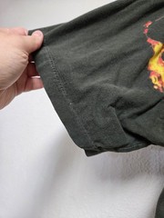 Vintage Distressed Metallica Mens short 2XL Black 1995 Lava AOP Graphic Band Tee